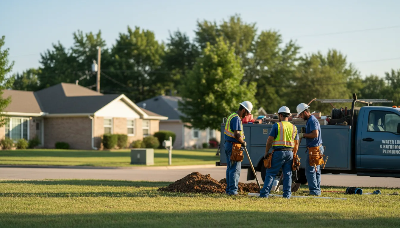Residential water line and bathroom plumbing service in Hollytree, AL